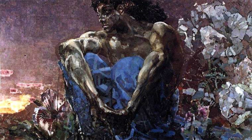 Врубель.Демон сидящий. 1890